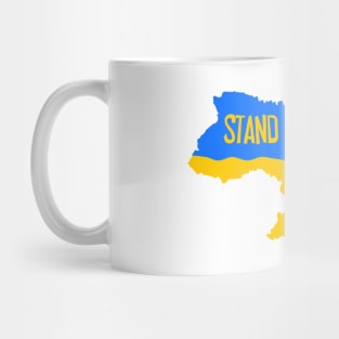 Ukraine map with flower at capital Mug